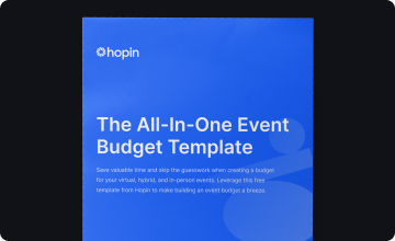 Cover of Hopin's All-In-One Event Budget Template