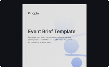 Cover of Hopin's Event Brief Template